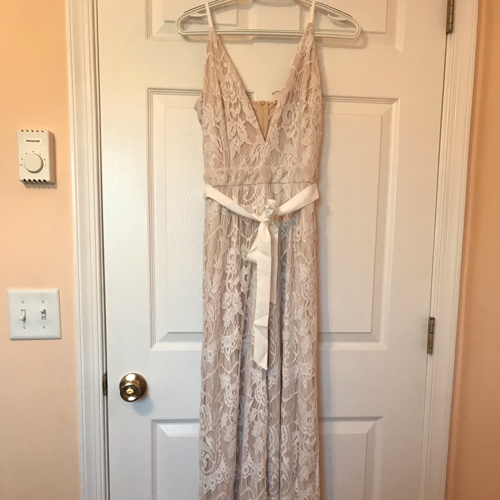 Lace pant romper/body suit